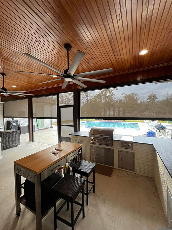 Motorized Retractable Screens Lafayette, LA |Retractable patio screens Lafayette, LA | Motorized Patio Screens Lafayette, LA| Automatic outdoor screens Lafayette, LA
